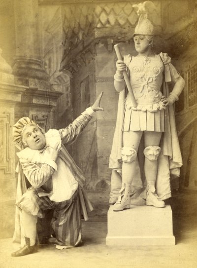 التمثال و Sganarelle ، من إنتاج "La Statue du Commandeur" أو "Don Juan Up to Date" ، 1892 (صورة مجلس الوزراء) بواسطة ألفريد إليس